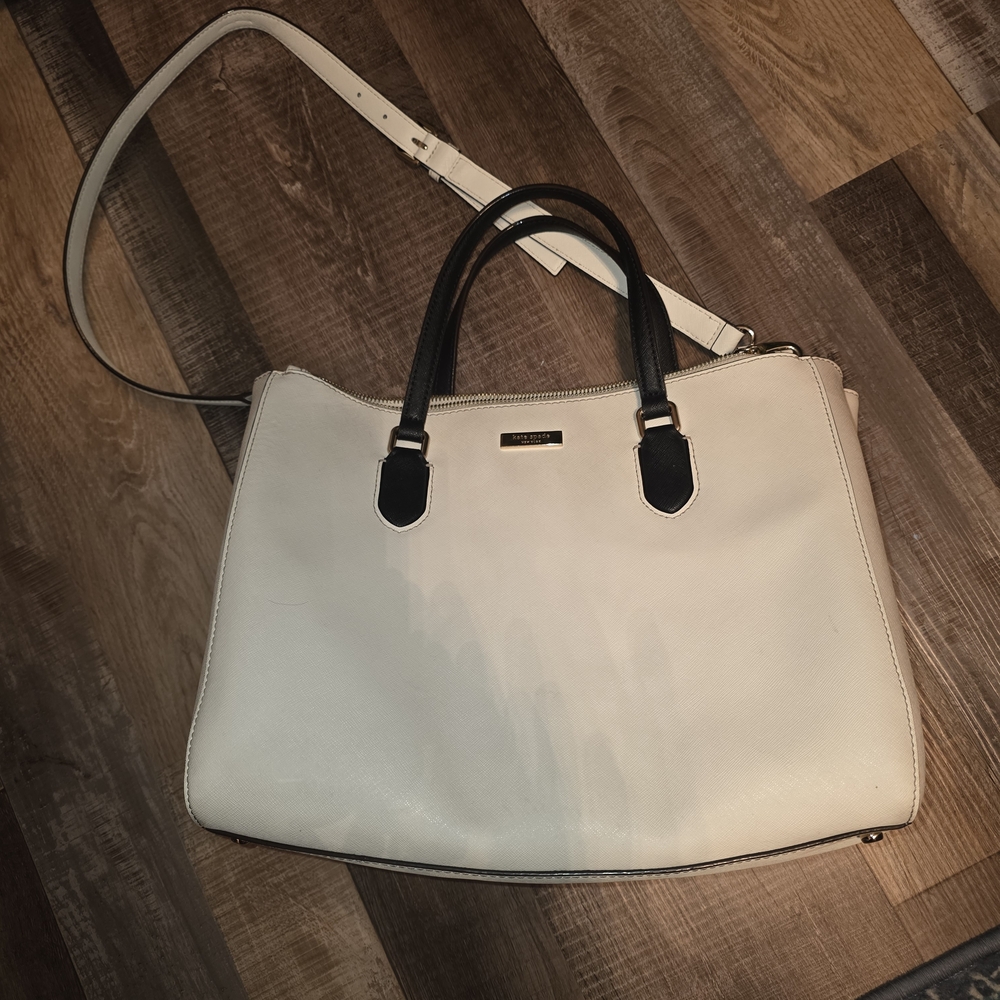 Kate Spade Cream and Black Satchel